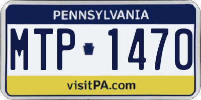 PA license plate MTP1470