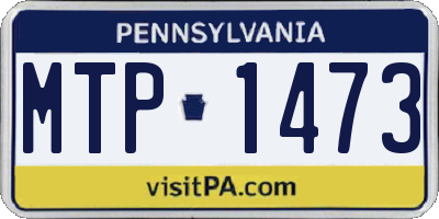 PA license plate MTP1473