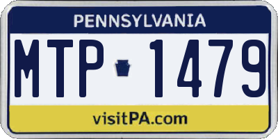 PA license plate MTP1479