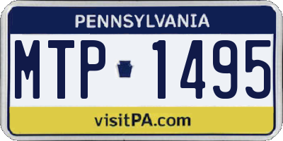 PA license plate MTP1495