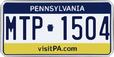 PA license plate MTP1504
