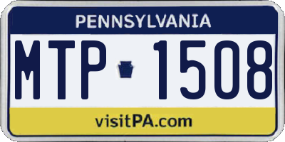 PA license plate MTP1508