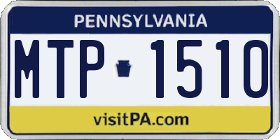 PA license plate MTP1510
