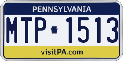 PA license plate MTP1513