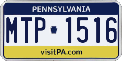 PA license plate MTP1516