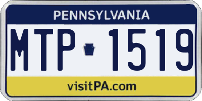 PA license plate MTP1519