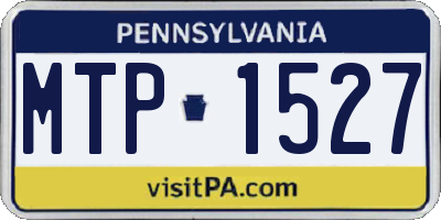 PA license plate MTP1527