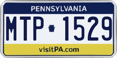 PA license plate MTP1529