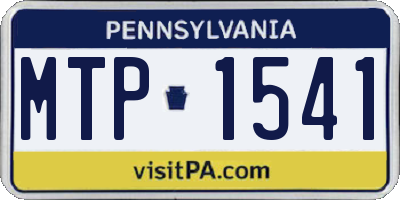 PA license plate MTP1541
