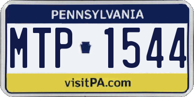 PA license plate MTP1544