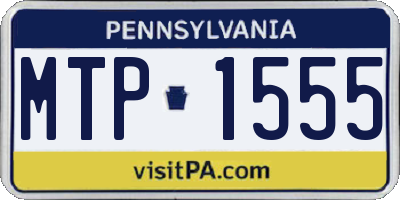 PA license plate MTP1555