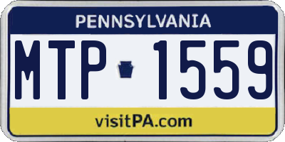 PA license plate MTP1559
