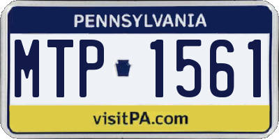 PA license plate MTP1561