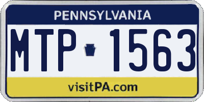 PA license plate MTP1563