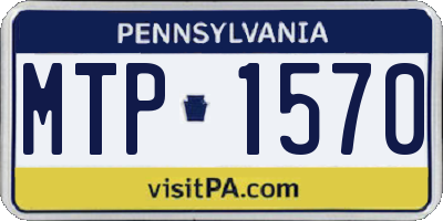 PA license plate MTP1570