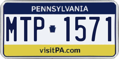 PA license plate MTP1571