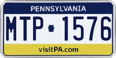 PA license plate MTP1576