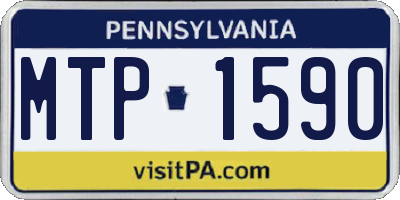 PA license plate MTP1590