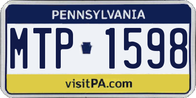 PA license plate MTP1598