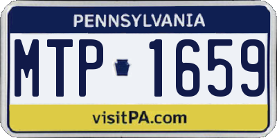 PA license plate MTP1659