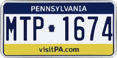 PA license plate MTP1674