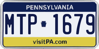 PA license plate MTP1679
