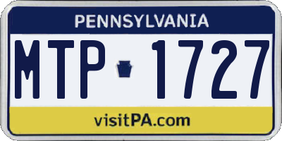 PA license plate MTP1727