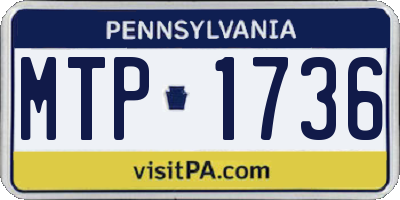 PA license plate MTP1736