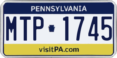 PA license plate MTP1745