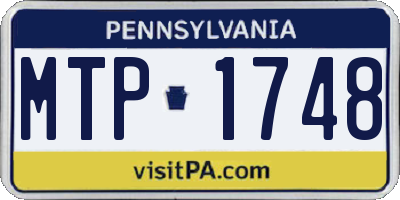 PA license plate MTP1748
