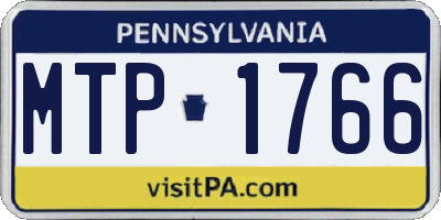 PA license plate MTP1766