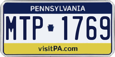 PA license plate MTP1769