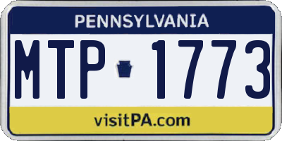 PA license plate MTP1773