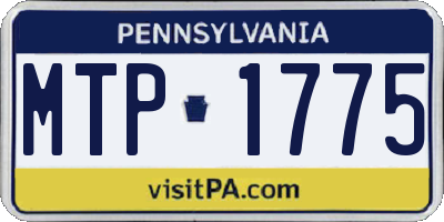 PA license plate MTP1775