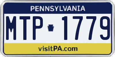 PA license plate MTP1779