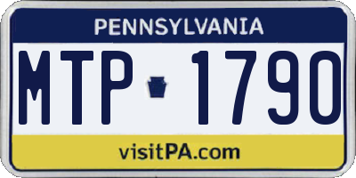 PA license plate MTP1790