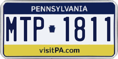 PA license plate MTP1811