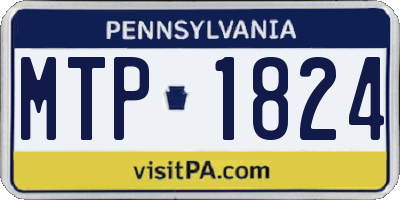 PA license plate MTP1824