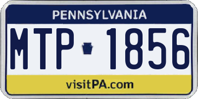 PA license plate MTP1856