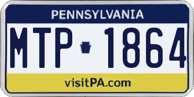 PA license plate MTP1864