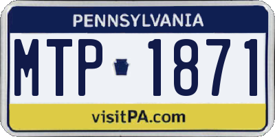PA license plate MTP1871