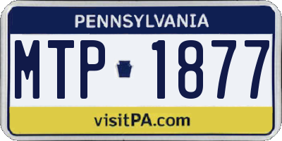 PA license plate MTP1877