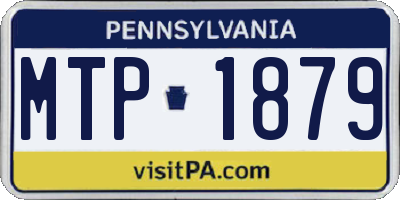 PA license plate MTP1879