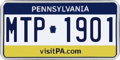 PA license plate MTP1901