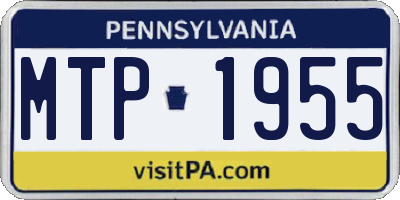 PA license plate MTP1955