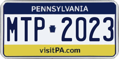 PA license plate MTP2023