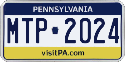 PA license plate MTP2024