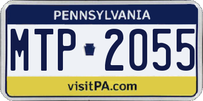 PA license plate MTP2055