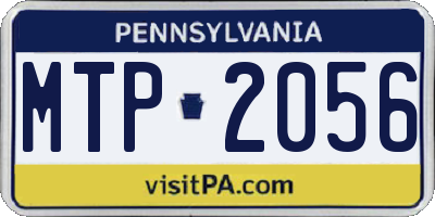 PA license plate MTP2056