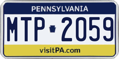 PA license plate MTP2059